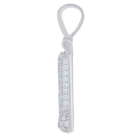 925 Sterling Silver Initial Letter Moissanite Pendant