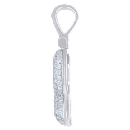 925 Sterling Silver Initial Letter Moissanite Pendant