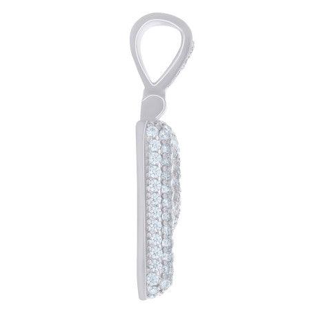 925 Sterling Silver Initial Letter Moissanite Pendant
