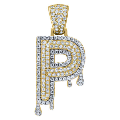 925 Sterling Silver Initial Letter "P" Pendant