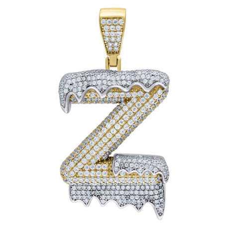 925 Sterling Silver Initial Letter "Z" Pendant
