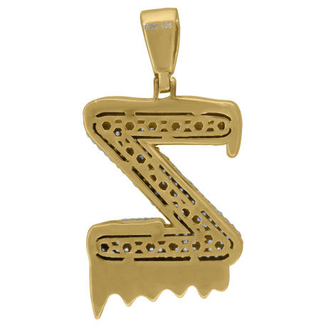 925 Sterling Silver Initial Letter "Z" Pendant