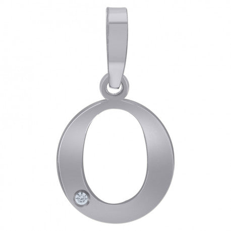 925 Sterling Silver Initial "O" Letter Pendant