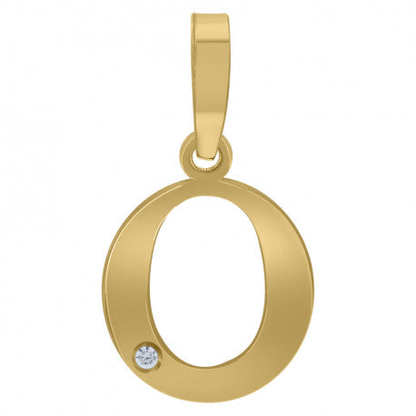 925 Sterling Silver Initial "O" Letter Pendant