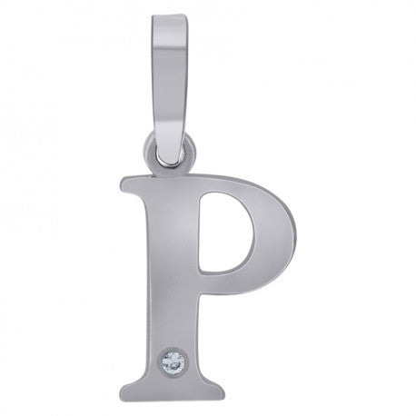 925 Sterling Silver Initial "P" Letter Pendant