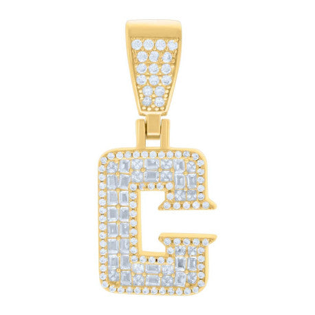 925 Sterling Silver Initial Pendant "C"