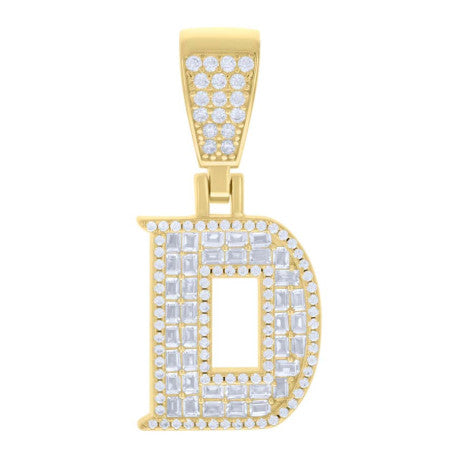 925 Sterling Silver Initial Pendant "D"