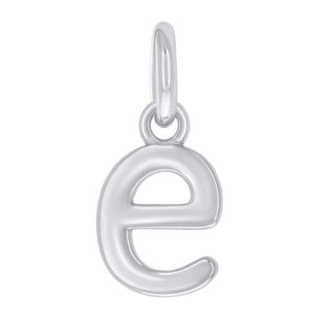 925 Sterling Silver Initial Pendant "E"