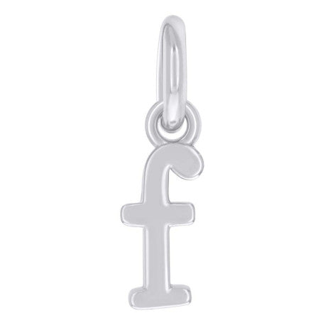 925 Sterling Silver Initial Pendant "F"