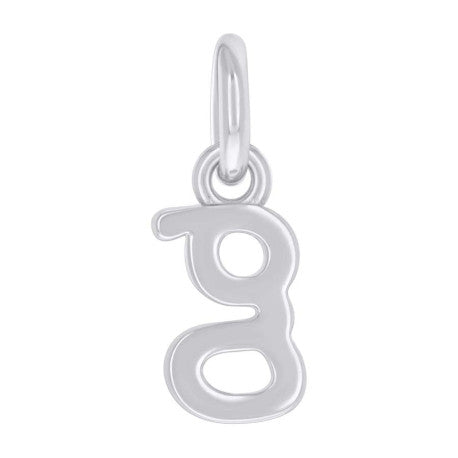 925 Sterling Silver Initial Pendant "G"