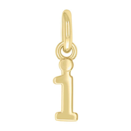 925 Sterling Silver Initial Pendant "I"