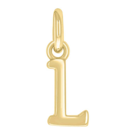 925 Sterling Silver Initial Pendant "L"