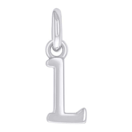 925 Sterling Silver Initial Pendant "L"