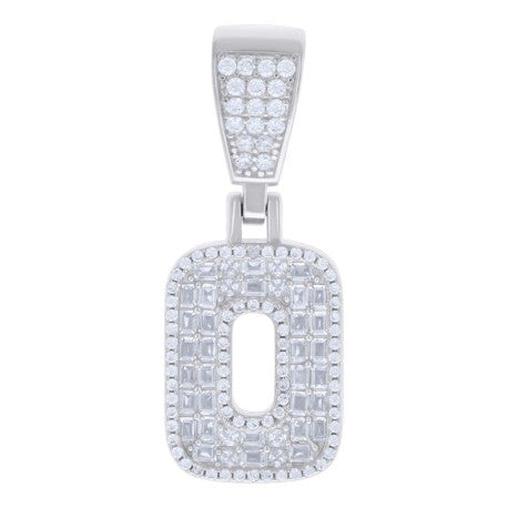 925 Sterling Silver Initial Pendant "O"