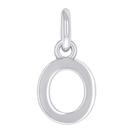 925 Sterling Silver Initial Pendant "O"
