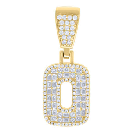 925 Sterling Silver Initial Pendant "O"