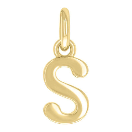 925 Sterling Silver Initial Pendant "S"
