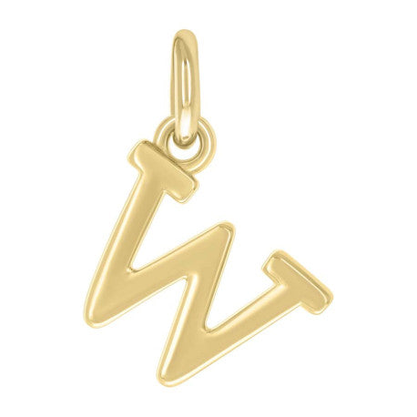 925 Sterling Silver Initial Pendant "W"