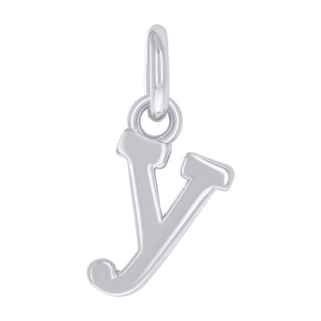 925 Sterling Silver Initial Pendant "Y"