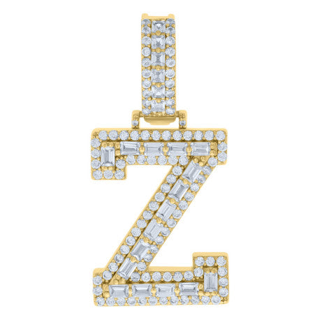 925 Sterling Silver Initial Pendant "Z"