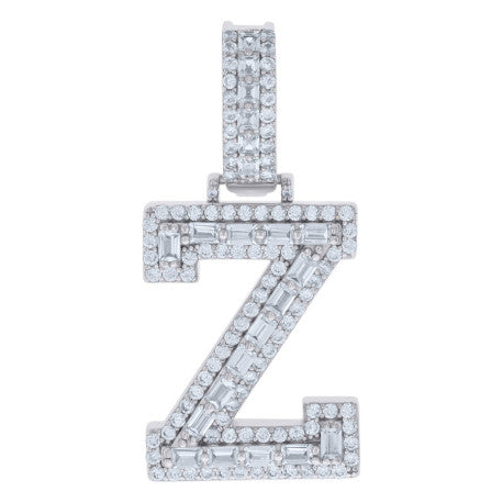 925 Sterling Silver Initial Pendant "Z"