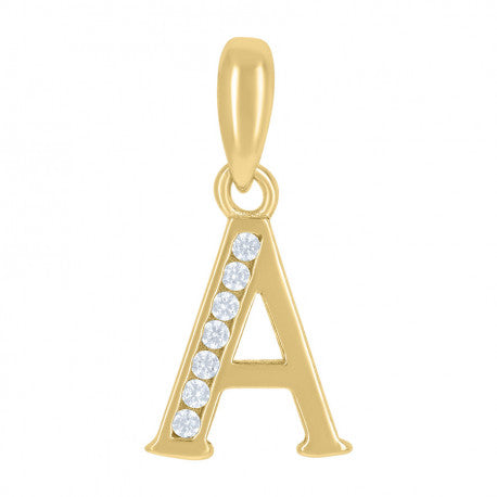 925 Sterling Silver Initial"A" Pendant