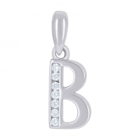 925 Sterling Silver Initial"B" Pendant