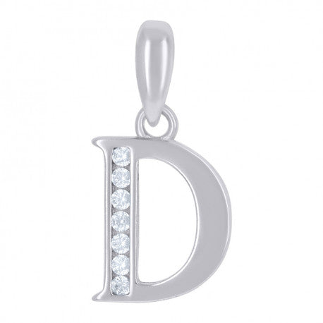 925 Sterling Silver Initial"D" Pendant