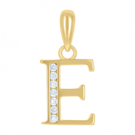 925 Sterling Silver Initial"E" Pendant