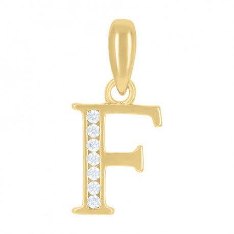 925 Sterling Silver Initial"F" Pendant