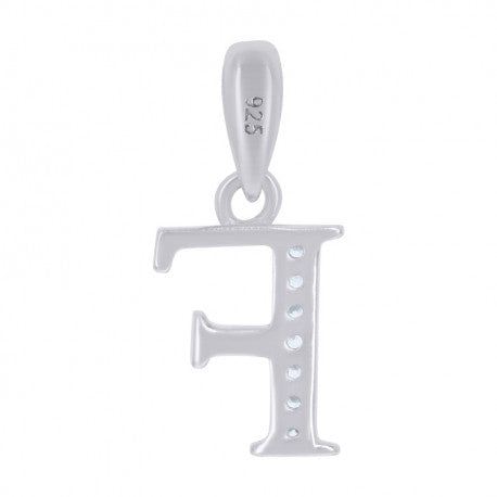 925 Sterling Silver Initial"F" Pendant