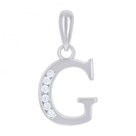 925 Sterling Silver Initial"G" Pendant