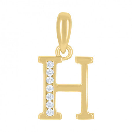 925 Sterling Silver Initial"H" Pendant