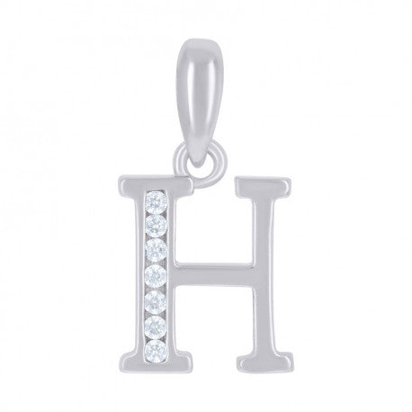 925 Sterling Silver Initial"H" Pendant