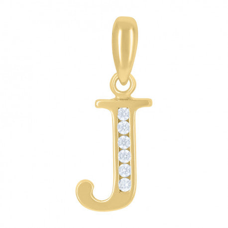 925 Sterling Silver Initial"J" Pendant