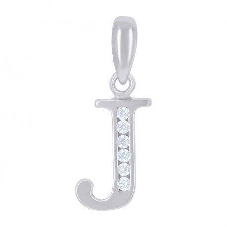 925 Sterling Silver Initial"J" Pendant