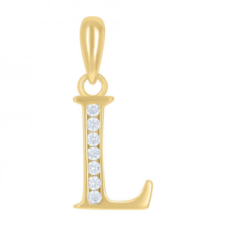 925 Sterling Silver Initial"L" Pendant