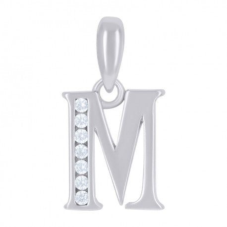 925 Sterling Silver Initial"M" Pendant