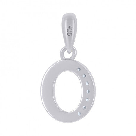 925 Sterling Silver Initial"O" Pendant