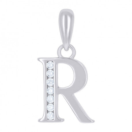 925 Sterling Silver Initial"R" Pendant