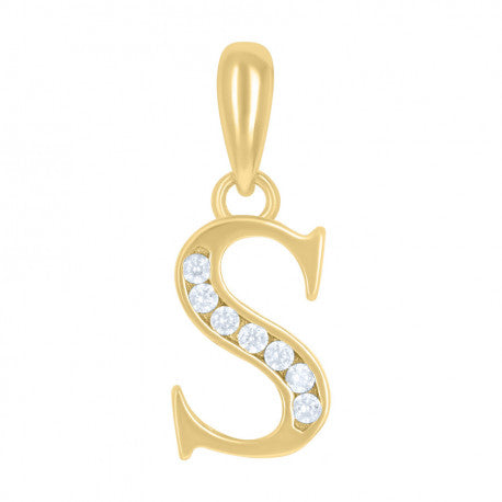 925 Sterling Silver Initial"S" Pendant