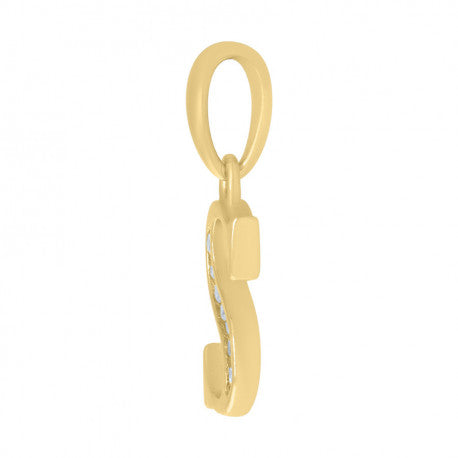 925 Sterling Silver Initial"S" Pendant