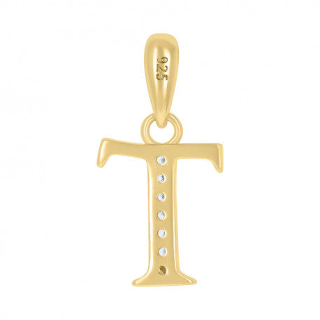 925 Sterling Silver Initial"T" Pendant
