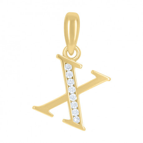 925 Sterling Silver Initial"X" Pendant