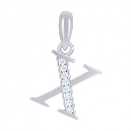 925 Sterling Silver Initial"X" Pendant