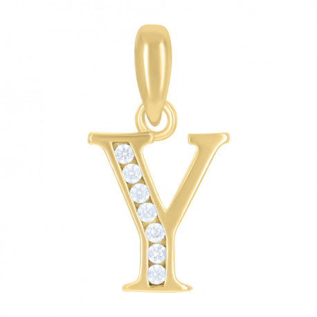 925 Sterling Silver Initial"Y" Pendant