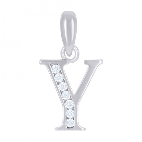 925 Sterling Silver Initial"Y" Pendant