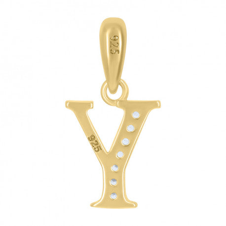 925 Sterling Silver Initial"Y" Pendant