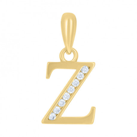 925 Sterling Silver Initial"Z" Pendant