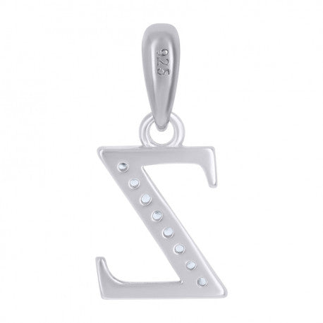 925 Sterling Silver Initial"Z" Pendant